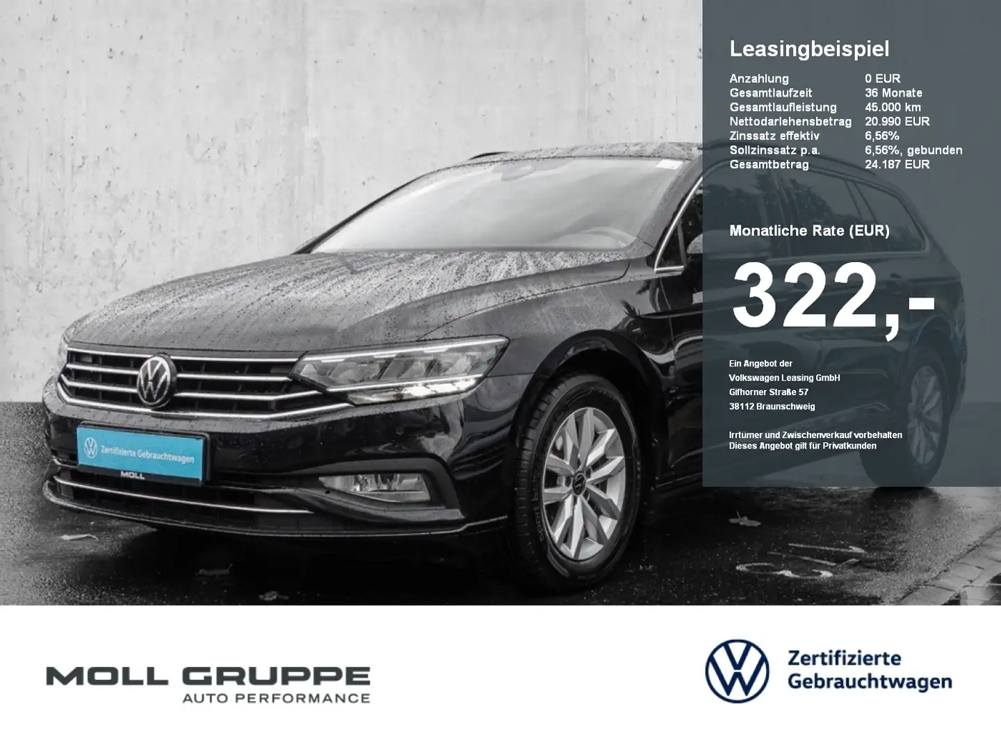 Volkswagen Passat Variant 1.5 TSI DSG business ACC AUT KAM Negru - 1
