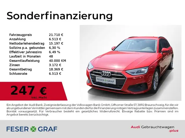 2023 Audi A4 in Red for sale