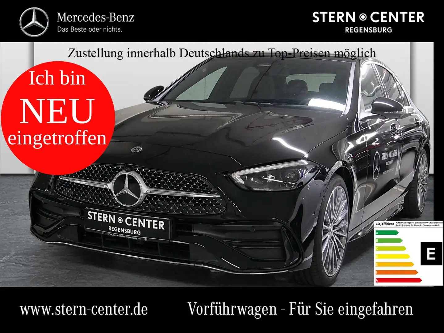 Mercedes-Benz C 200 AMG MBUX SHD Perf-AGA LED AHK 360 Cam AUT Schwarz - 1
