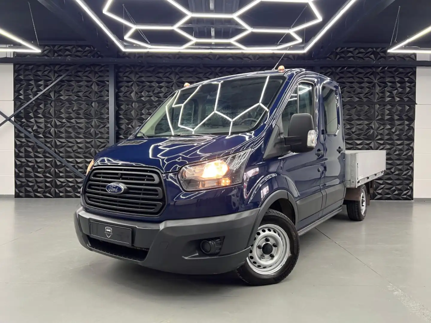 Ford Transit Pritsche 310 L2 DoKa/1HD MWST/7 Sitz/TÜV Niebieski - 1
