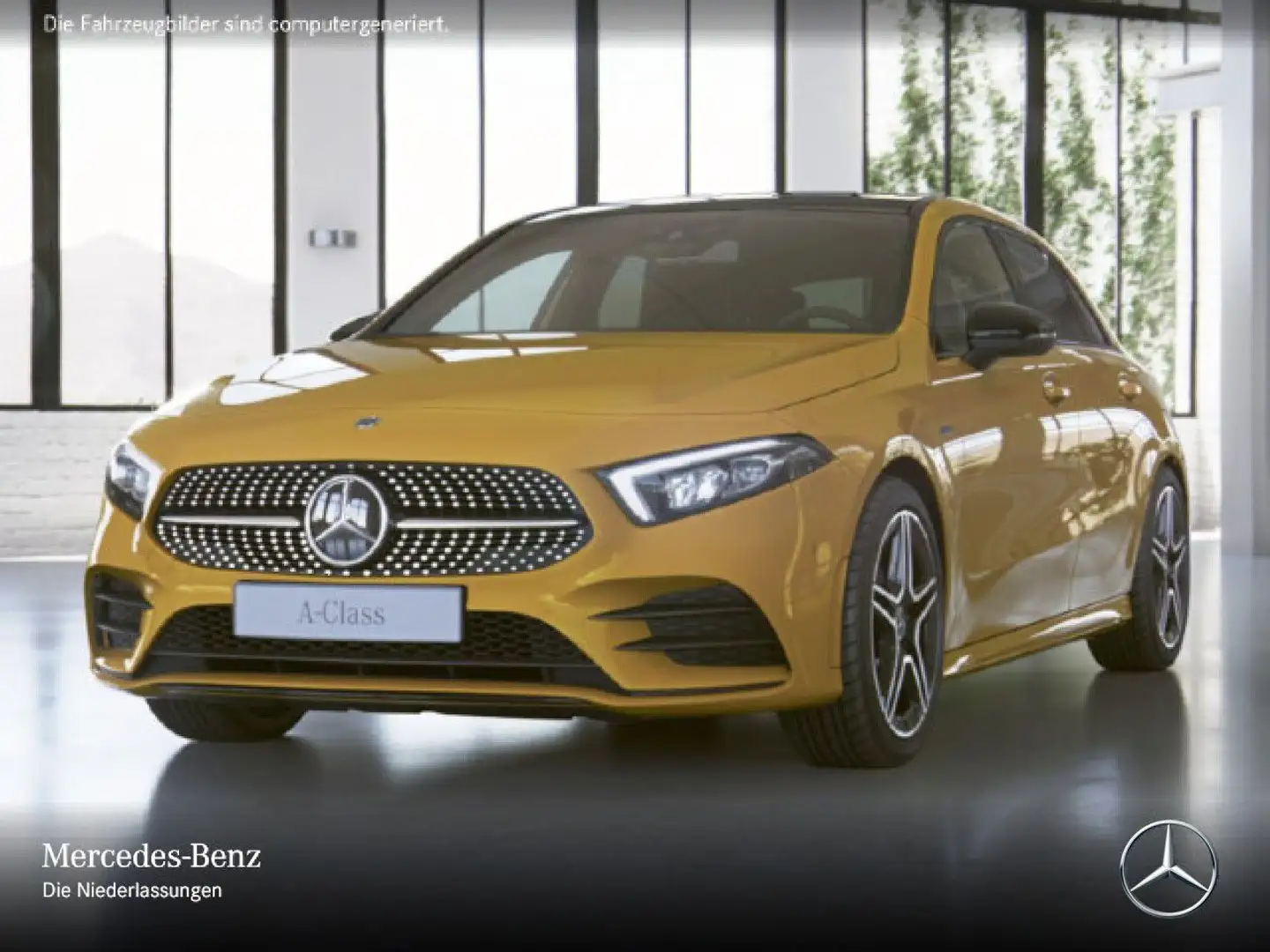 Mercedes-Benz A 250 e AMG+NIGHT+PANO+LED+FAHRASS+KAMERA+8G Gelb - 2