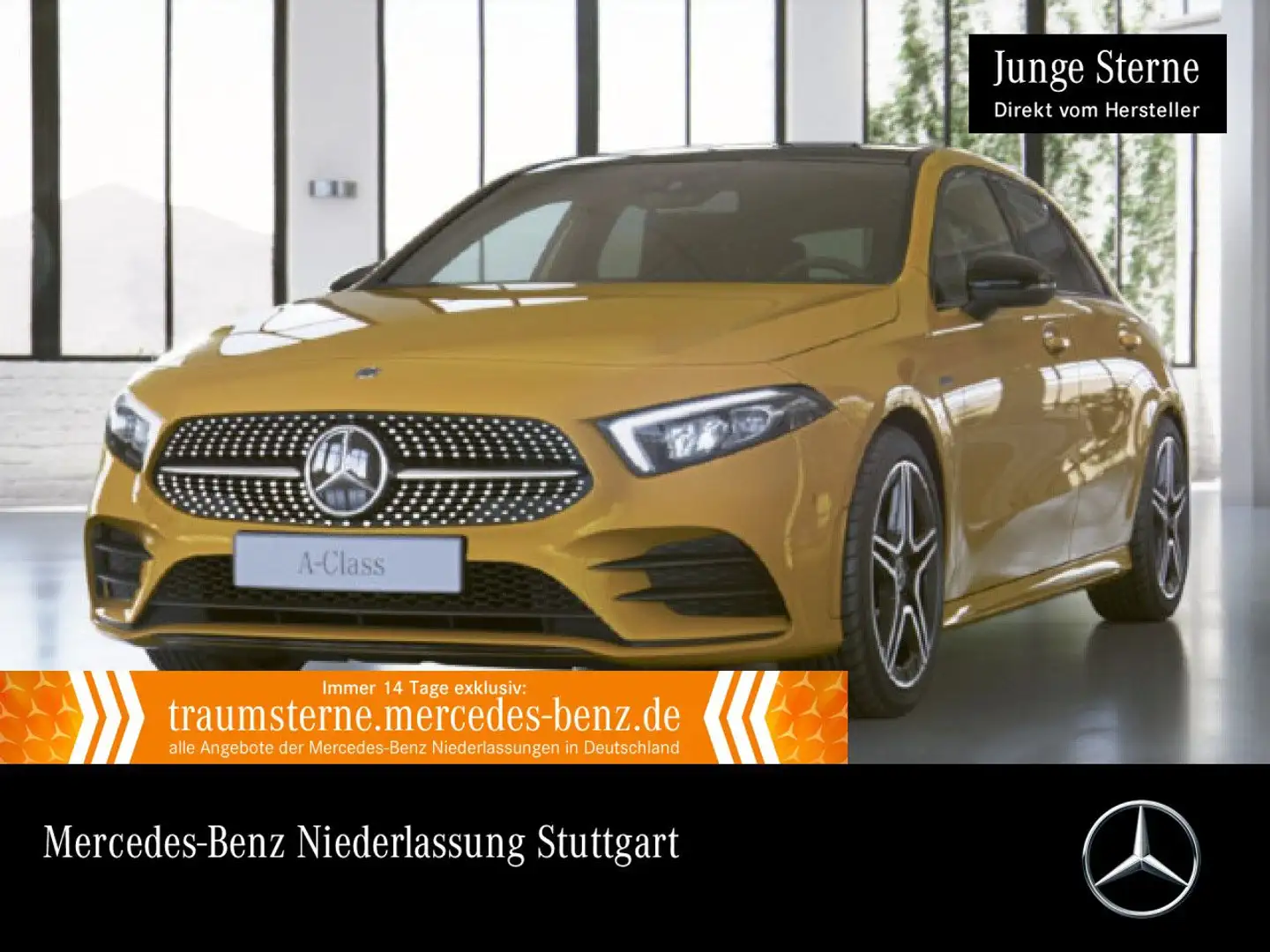 Mercedes-Benz A 250 e AMG+NIGHT+PANO+LED+FAHRASS+KAMERA+8G Gelb - 1