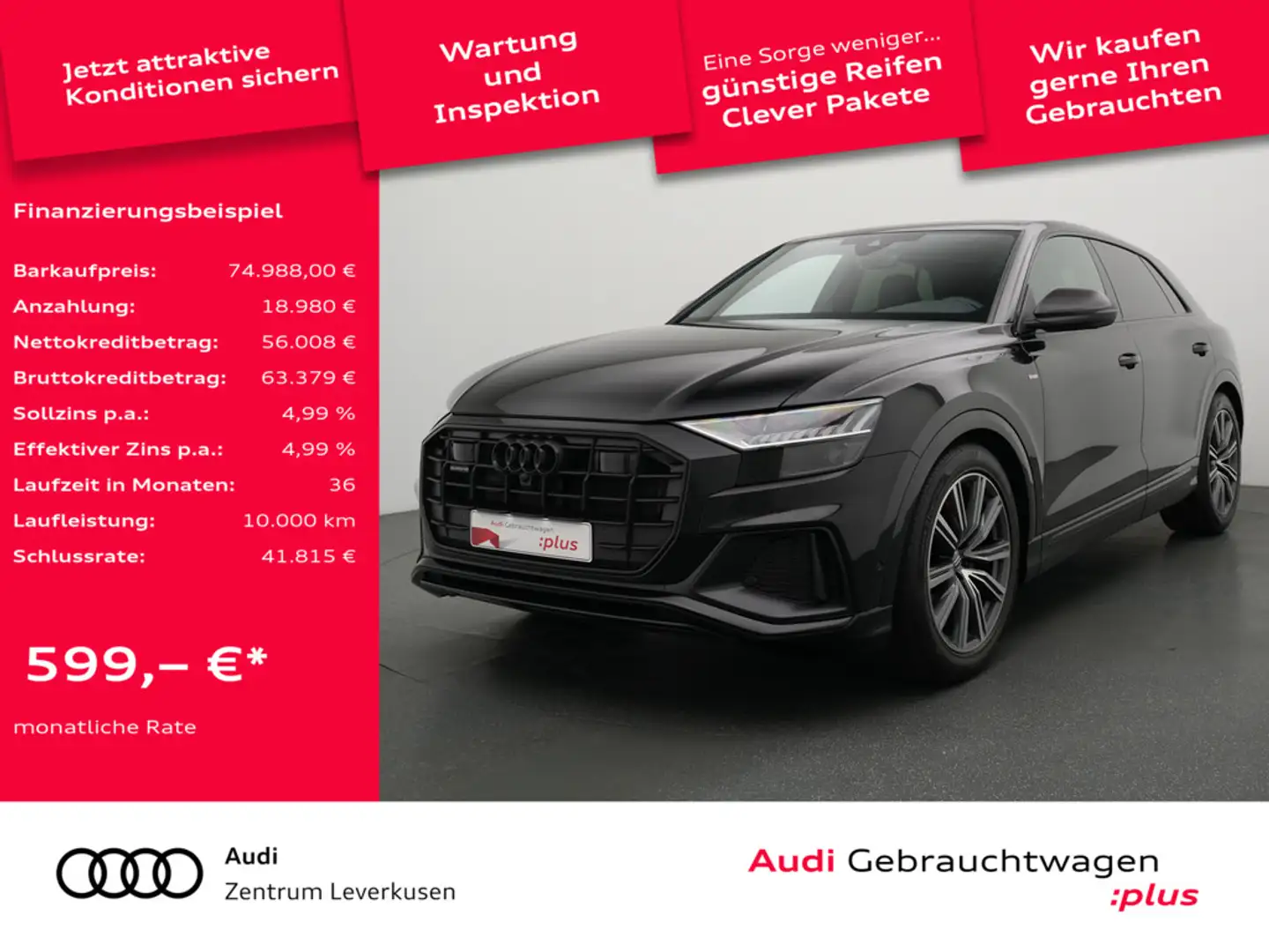 Audi Q8 competition plus CARBON LUFT RAUTE MATRIX Schwarz - 1