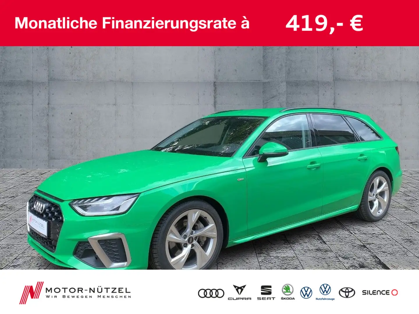 Audi A4 40 TDI QU S-TR S-LINE LED+2xPDC+GRA+SHZ Vert - 1