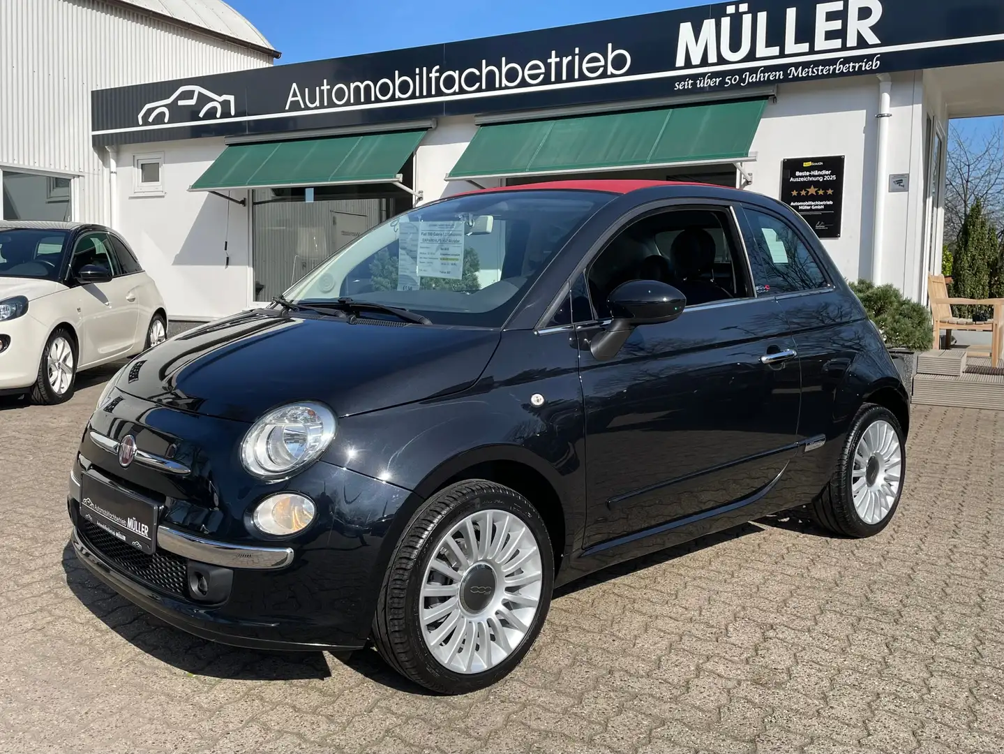 Fiat 500C CABRIO 1.2 Klimatronic+Parktronic+Bluetooth+16"Alu Zwart - 1
