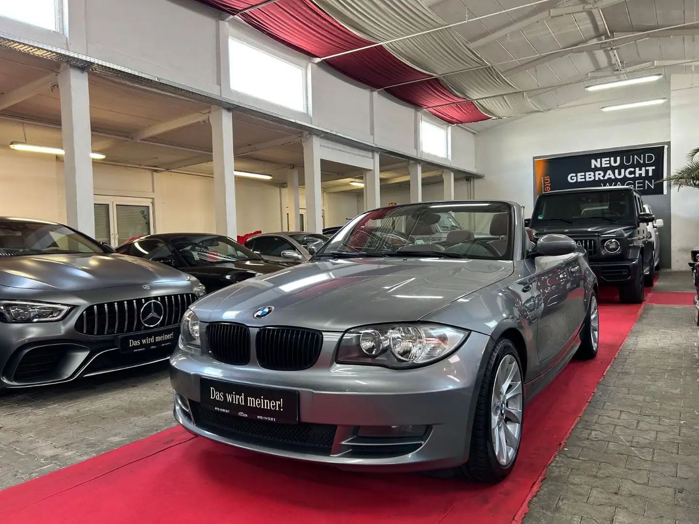 BMW 118 i Cabrio*STEUERKETTE NEU*TÜV NEU*PDC*SHZ*TEMP Grau - 1