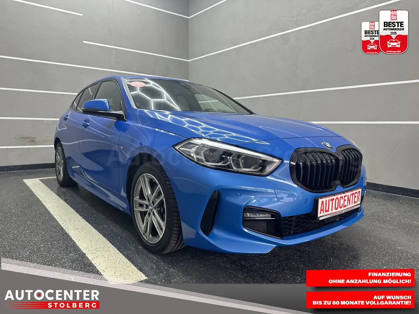BMW 118 d M Sport "1 HAND-NAVI-CAM-SITZH-AUTOMATIK" Blau - 2