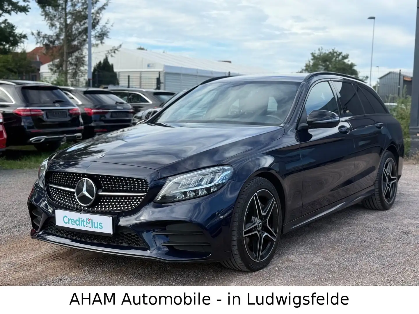 Mercedes-Benz C 220 d T AMG|4MATIC|LED|TEMPOMAT|LEDER|APPLECAR Blau - 1