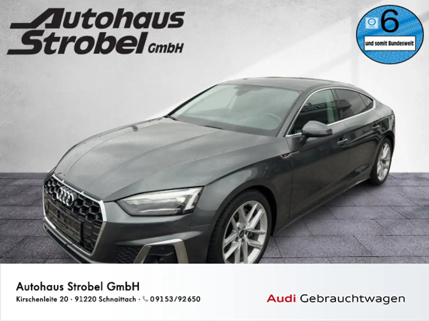 Audi A5 2.0 TDI S-Tronic S-Line Navi LED Ka Grau - 1
