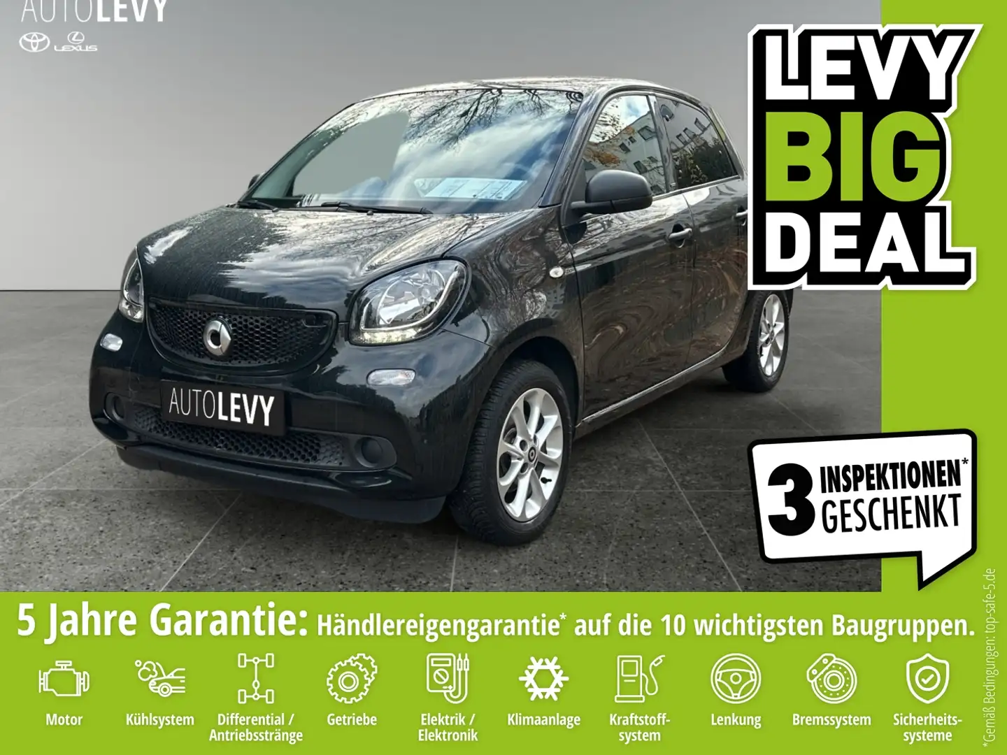 smart forFour 0.9 passion +Automatik+Kamera+Allwetter+ Schwarz - 1