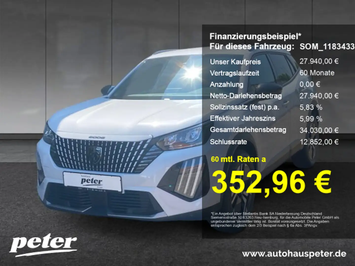 Peugeot 2008 2008 Allure 100 +Navi+Grip-Control+LED+SHZ+ Blanc - 1