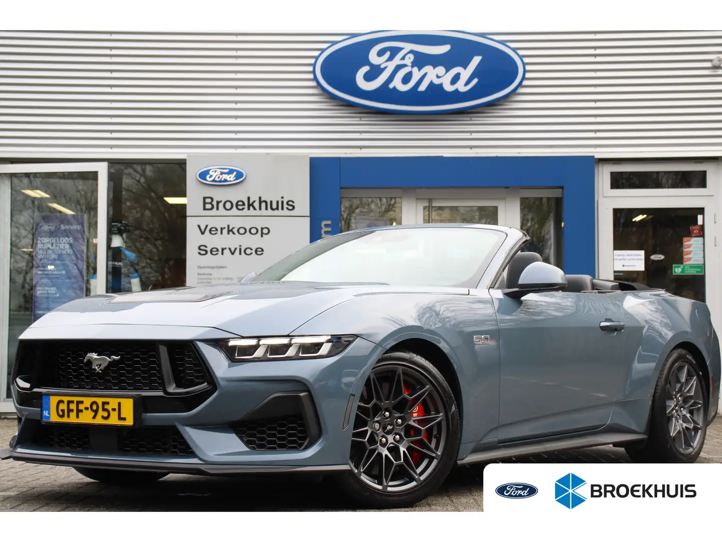 Ford Mustang Convertible 5.0 V8 GT | NL-AUTO! | UNIEK! | 1E EIG Blauw - 1