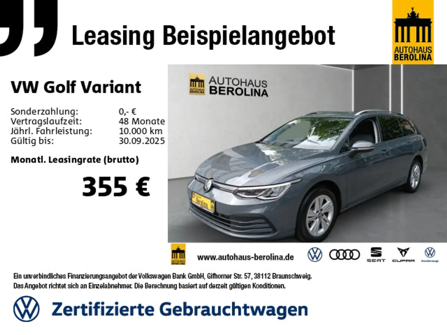 Volkswagen Golf Variant Golf VIII Variant 2.0 TDI Life DSG *AHK*R-CAM* Grau - 1