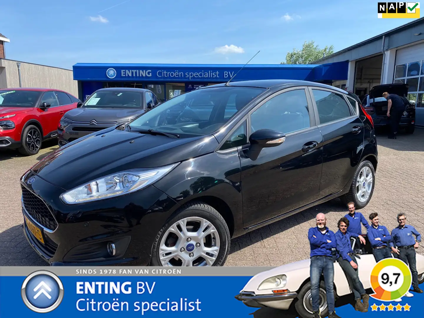 Ford Fiesta 1.0 Style Ultimate NAVI PDC V+A EN BLUETOOTH Zwart - 1
