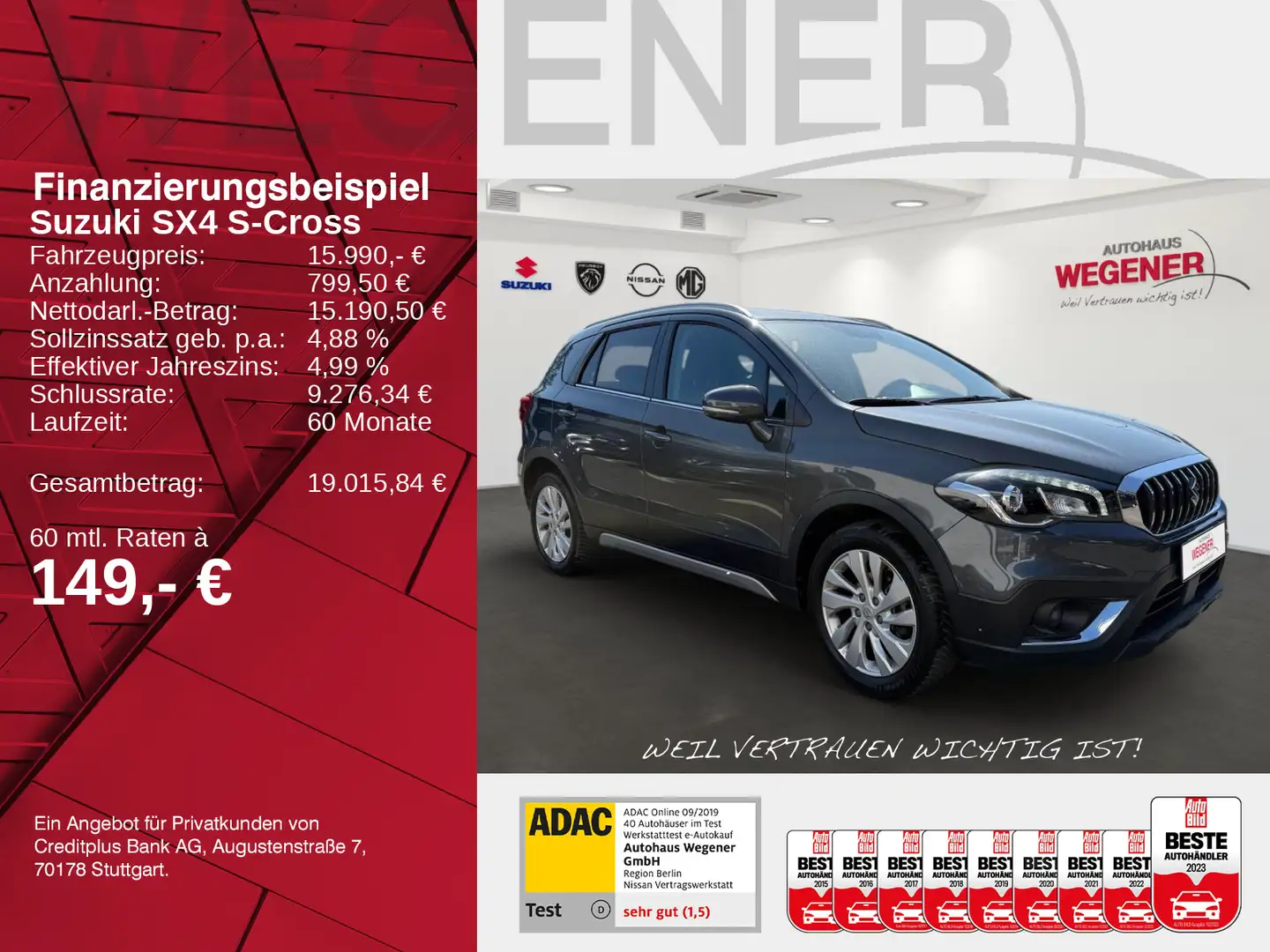 Suzuki SX4 S-Cross SX4 S-CROSS COMFORT MT KAMERA / ALLWETTER Gris - 2
