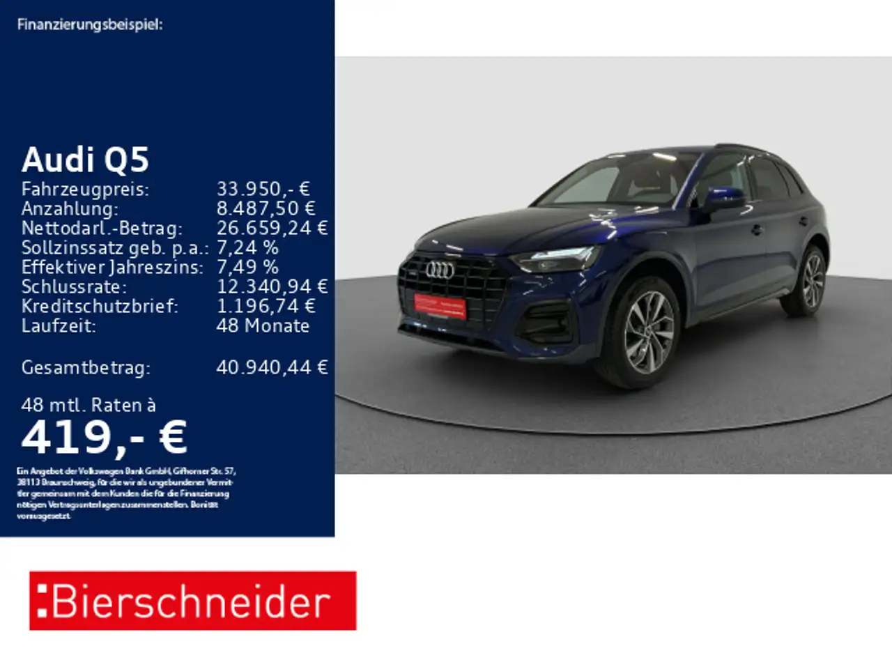 Audi Q5 40 TDI qu advanced Black 19 AHK NAVI VC