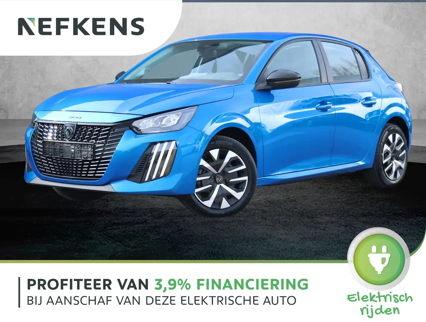 Peugeot e-208 EV Active 51 kWh 156 PK | VOORRAAD KORTING €10.222 Синій - 1