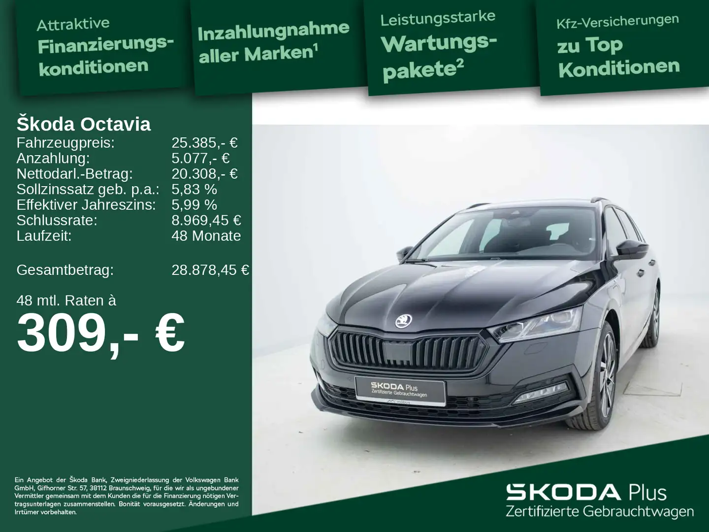 Skoda Octavia Comb 1.4 TSI iV Sportline*DSG*APP*LED*RF Schwarz - 1