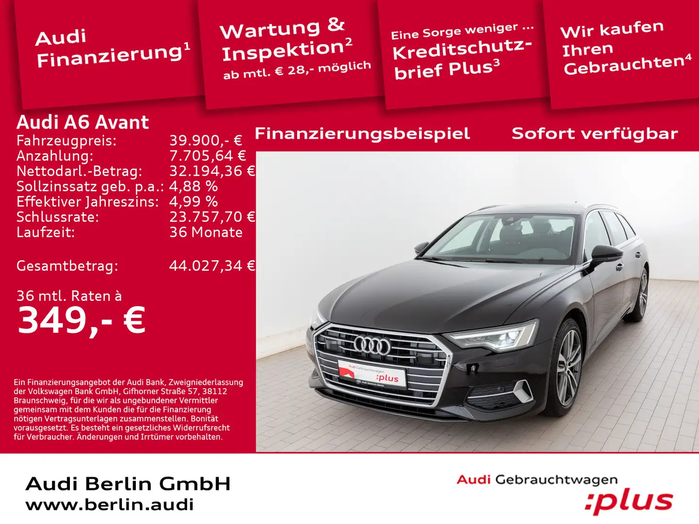 Audi A6 sport 40 TDI S tr. AHK MATRIX NAVI VIRT Schwarz - 1
