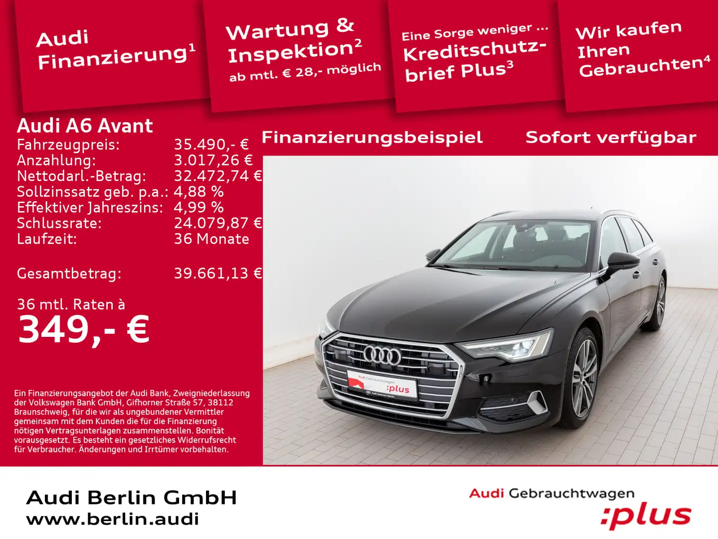Audi A6 sport 40 TDI S tr. AHK MATRIX NAVI VIRT Schwarz - 1