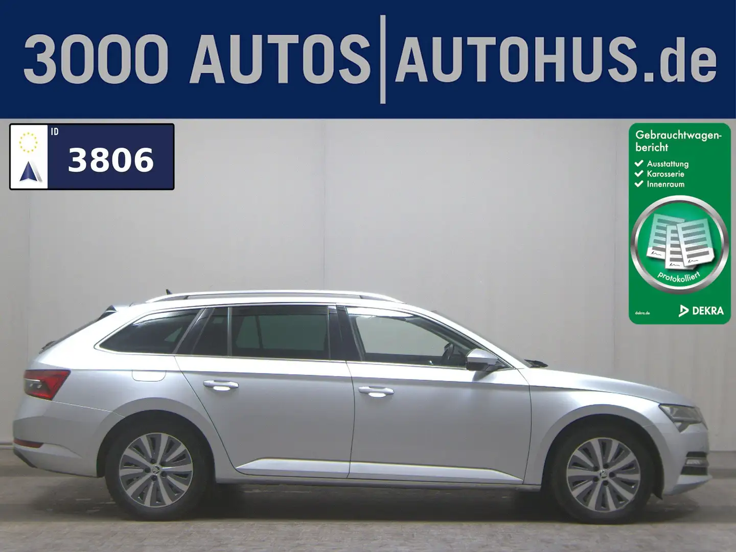 Skoda Superb Kombi 2.0 TDI Style Navi LED AHK ACC Shz Silber - 1