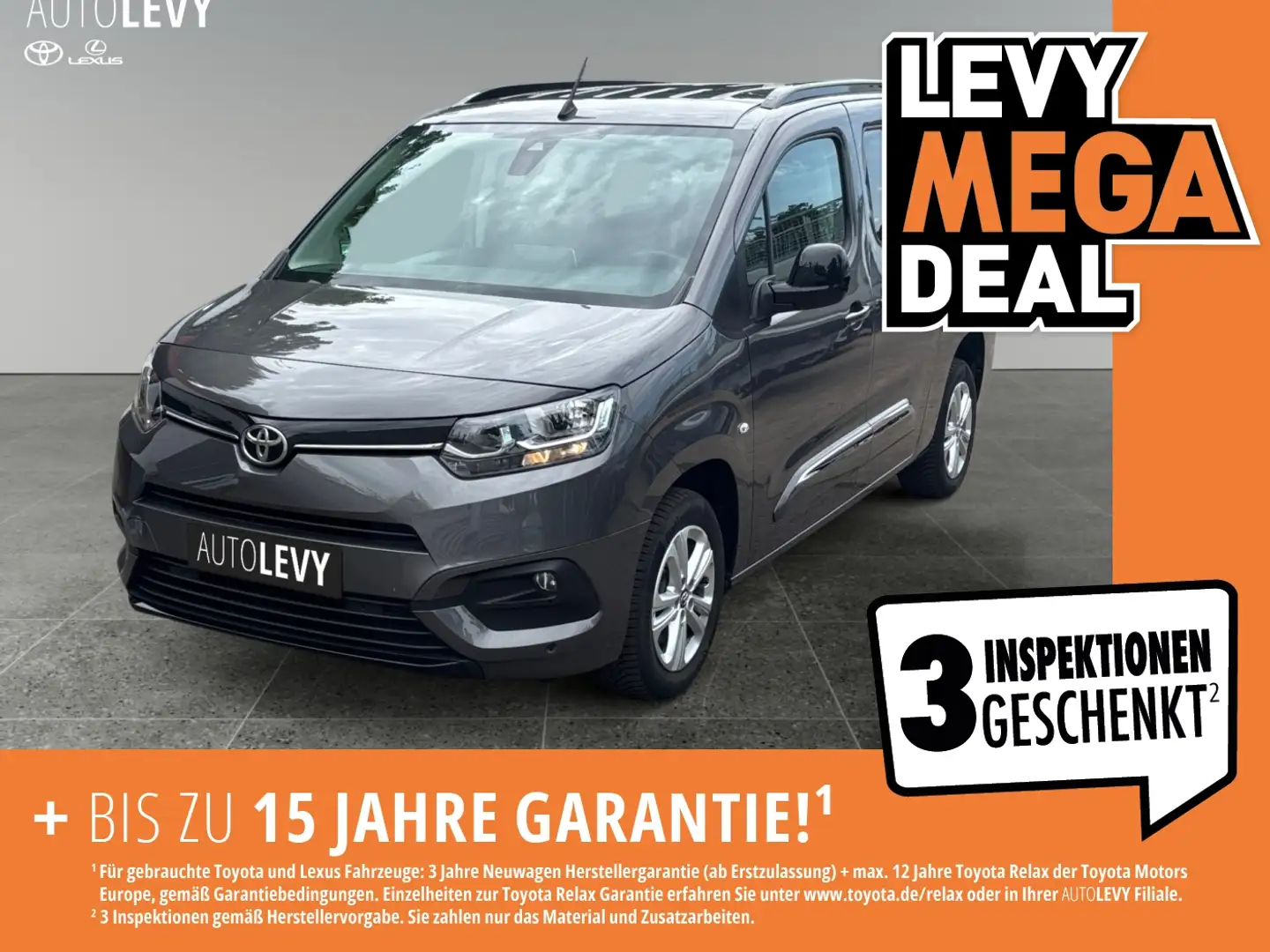 Toyota Proace City Verso 1.5 D 7 SITZE *CARPLAY*AA*AHK* Сірий - 1