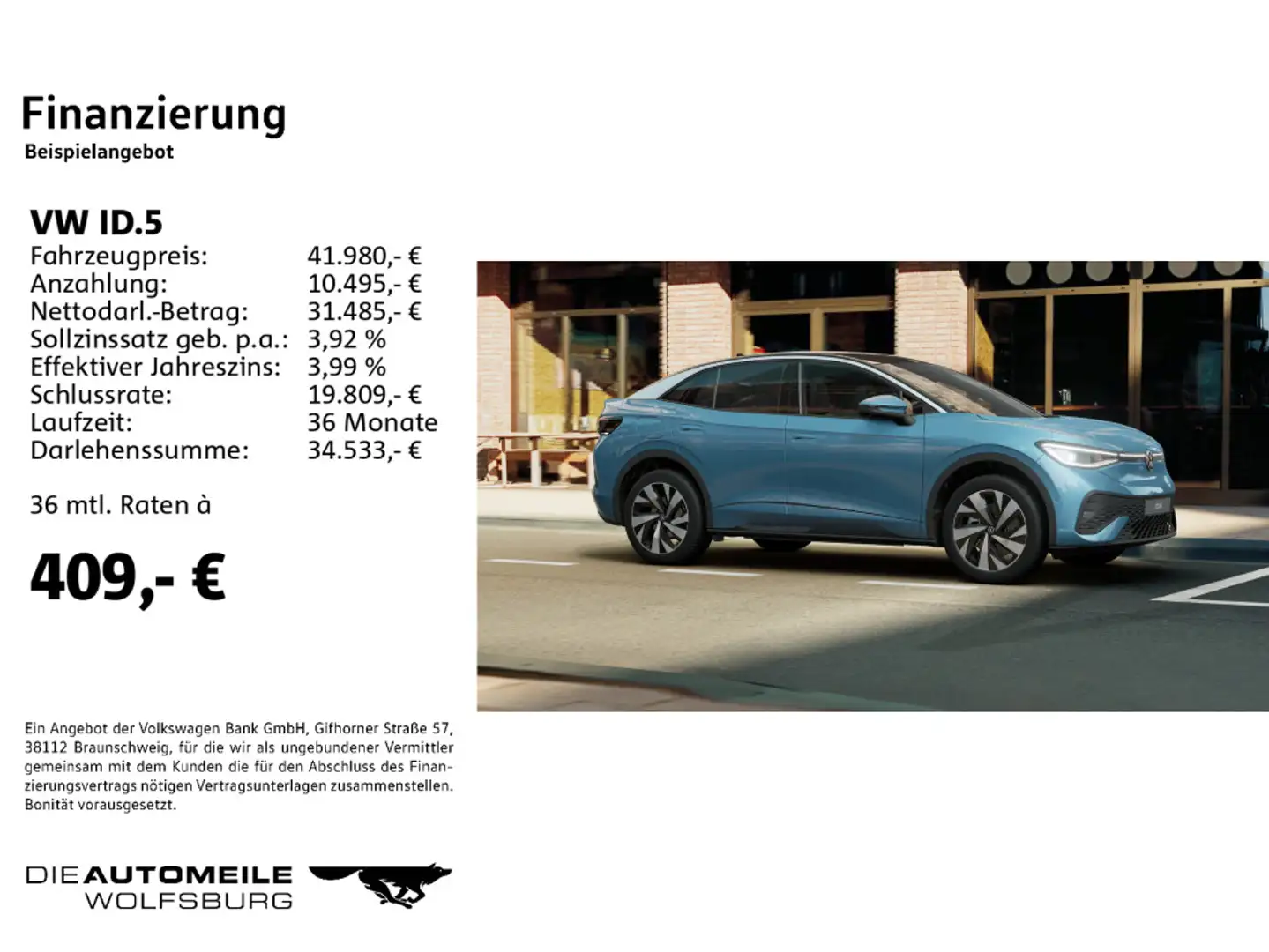 Volkswagen ID.5 Pro Pro Matrix/HeadUp/H+K/AHK Blau - 2