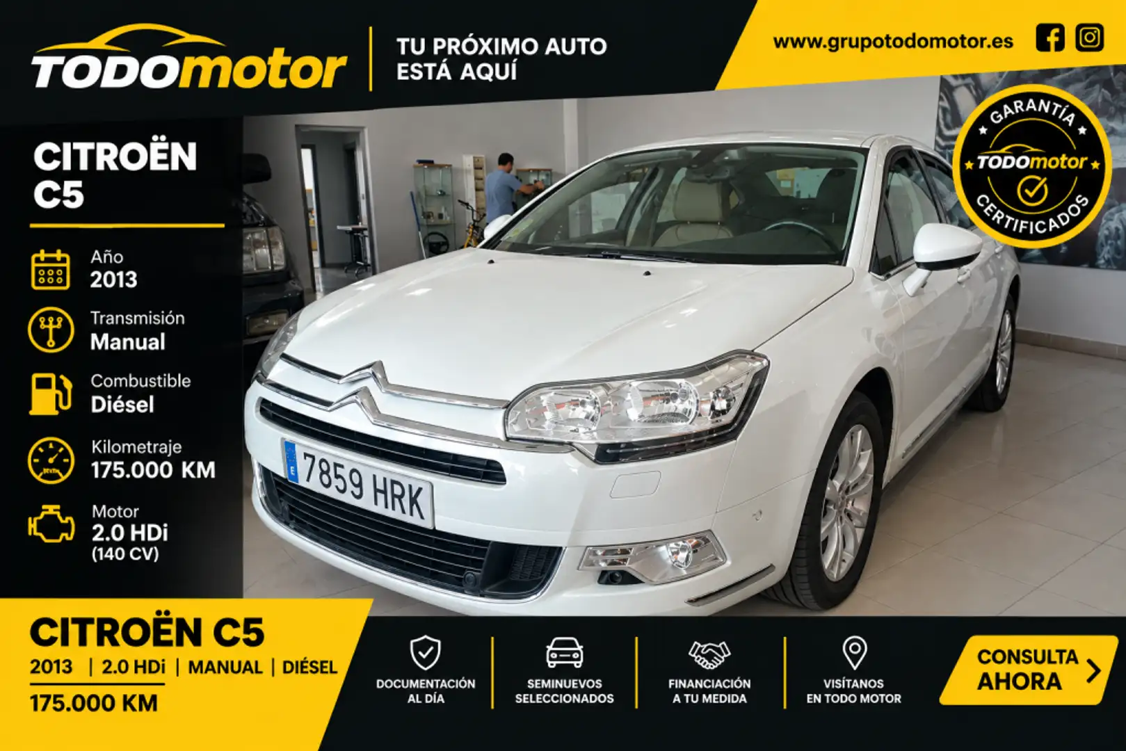Citroen C5 2.0HDI Millenium 160 Blanco - 1