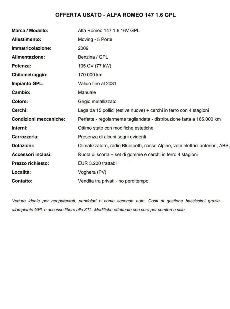 Alfa Romeo 147 5p 1.6 ts 16v Moving 105cv - 2