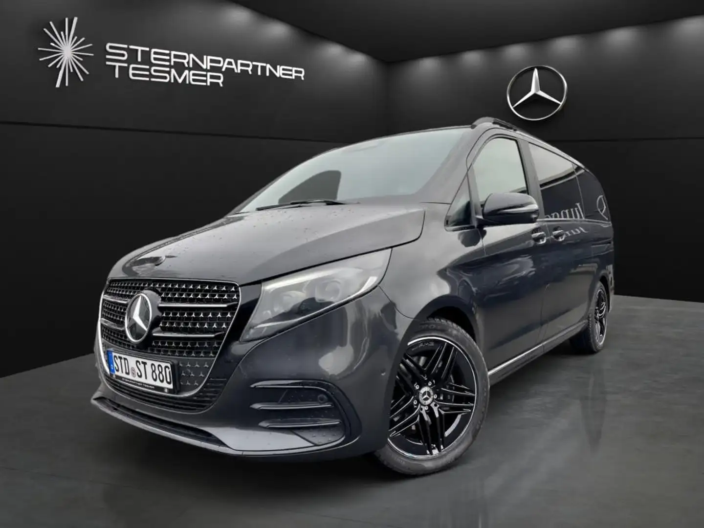 Mercedes-Benz V 300 d AVANTGARDE LANG MBUX+AMG+StHz+AHK+NAVI Gris - 2