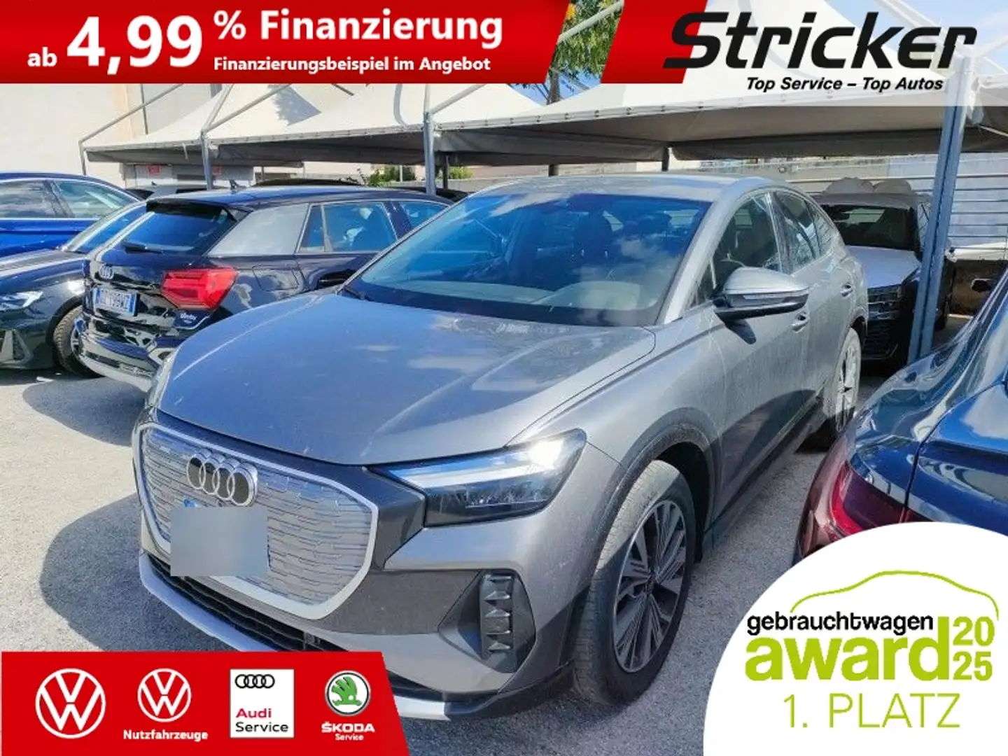 Audi Q4 e-tron Sportback 40 281,-ohne Anzahlung Navi Kamera Grau - 2