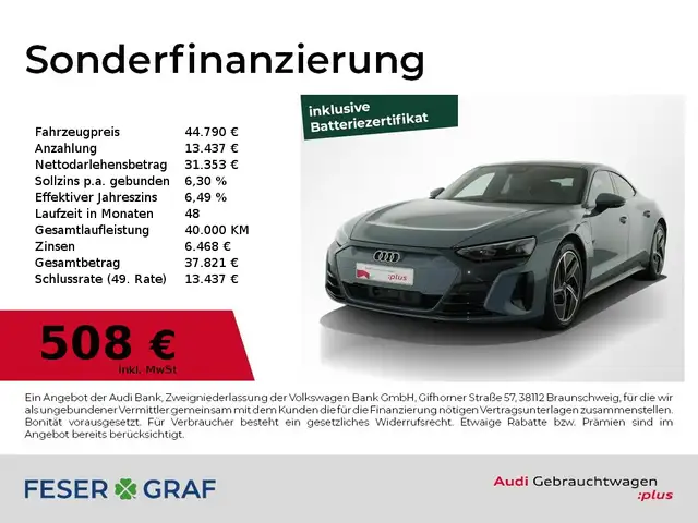 Audi e-tron GT qu B&O,Matrix,Leder,Sitzbel,Kameras