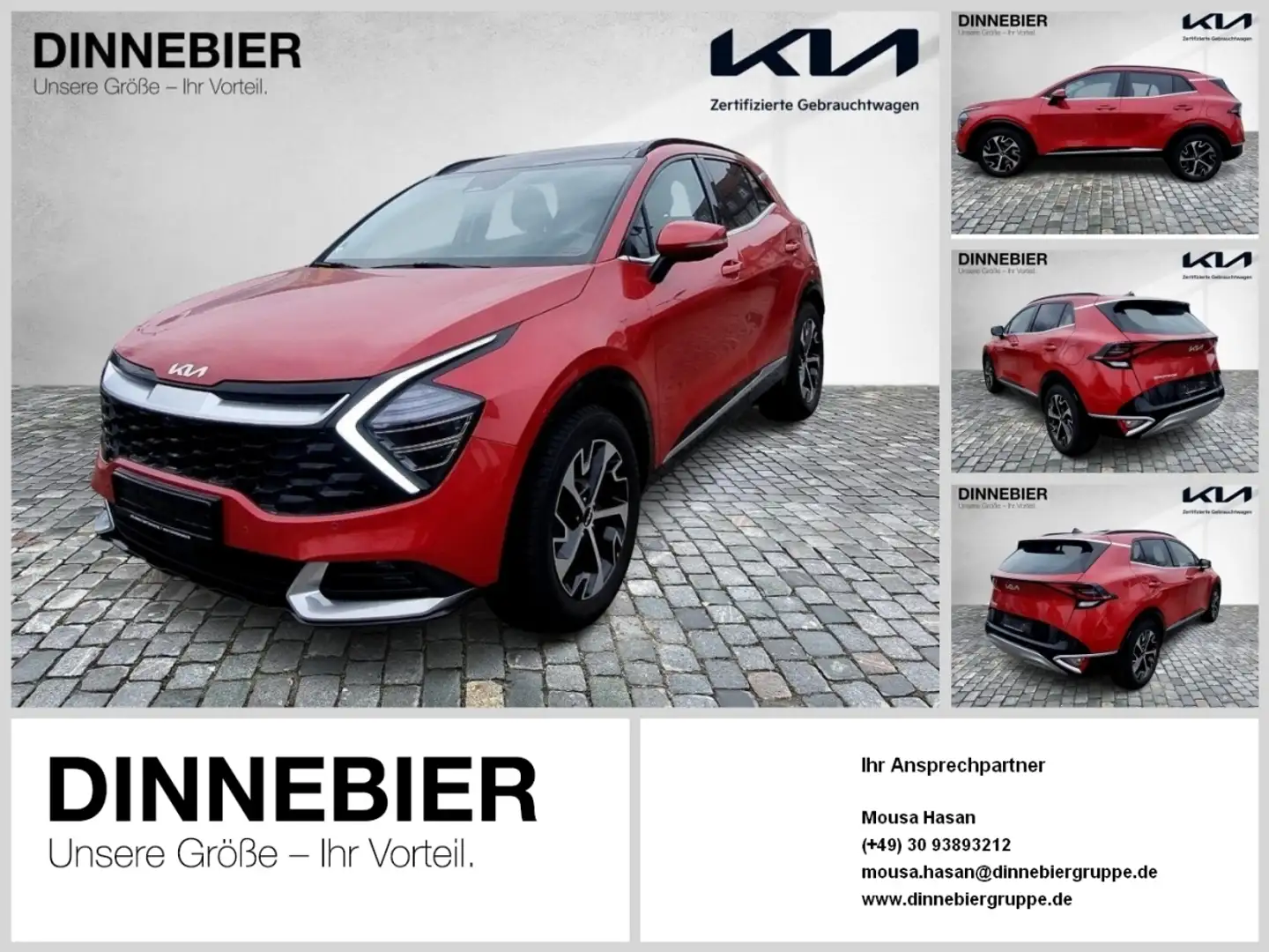 Kia Sportage Spirit 1.6T LED+360°+Glasdach+Navi Rot - 1