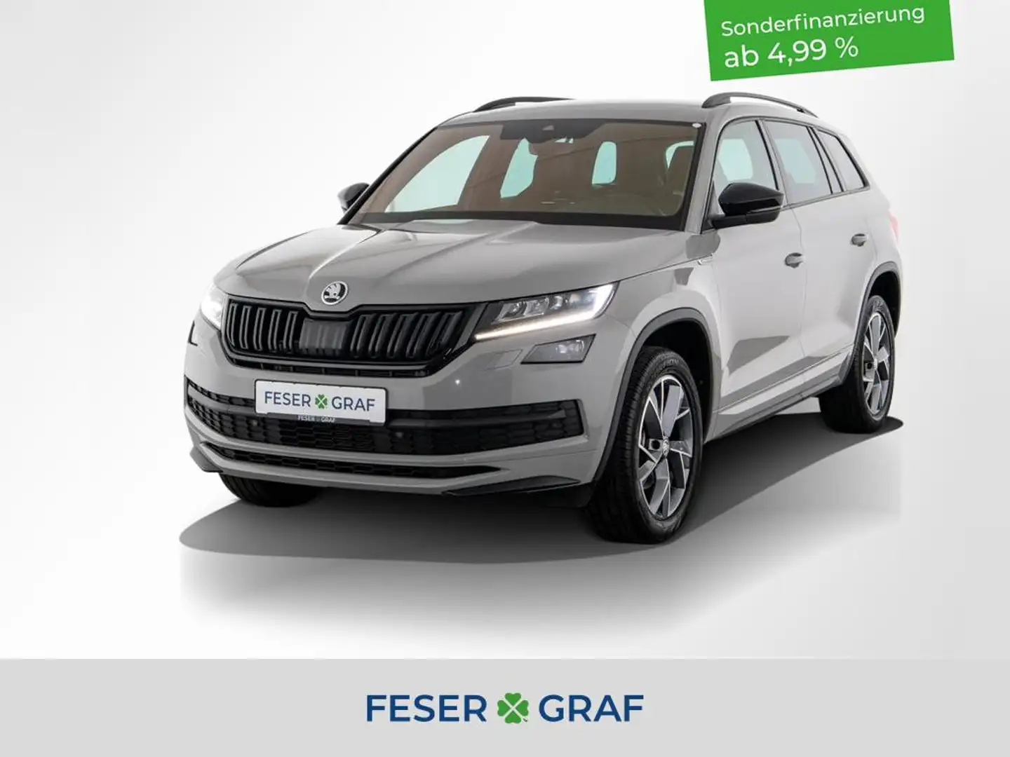 Skoda Kodiaq 2.0 TDI Sportline 4x4 AHK / LED / DAB / PDC / Navi Grau - 1