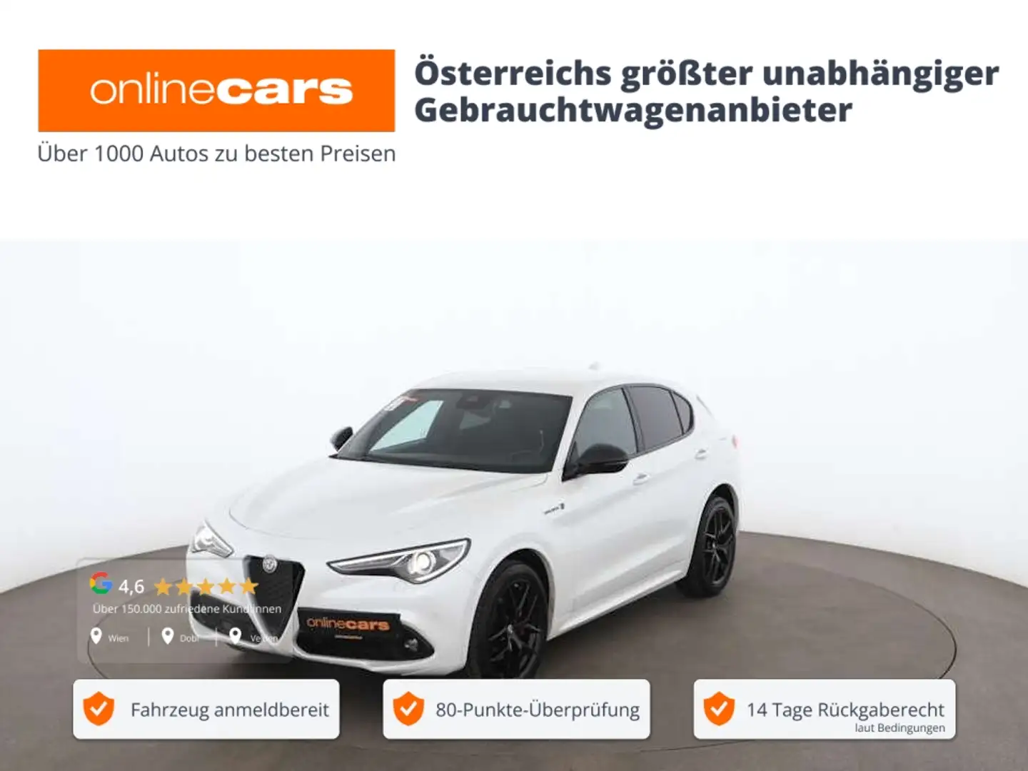 Alfa Romeo Stelvio 2.2 JTDM Veloce Q4 Aut XENON LEDER MEMORY Biały - 1