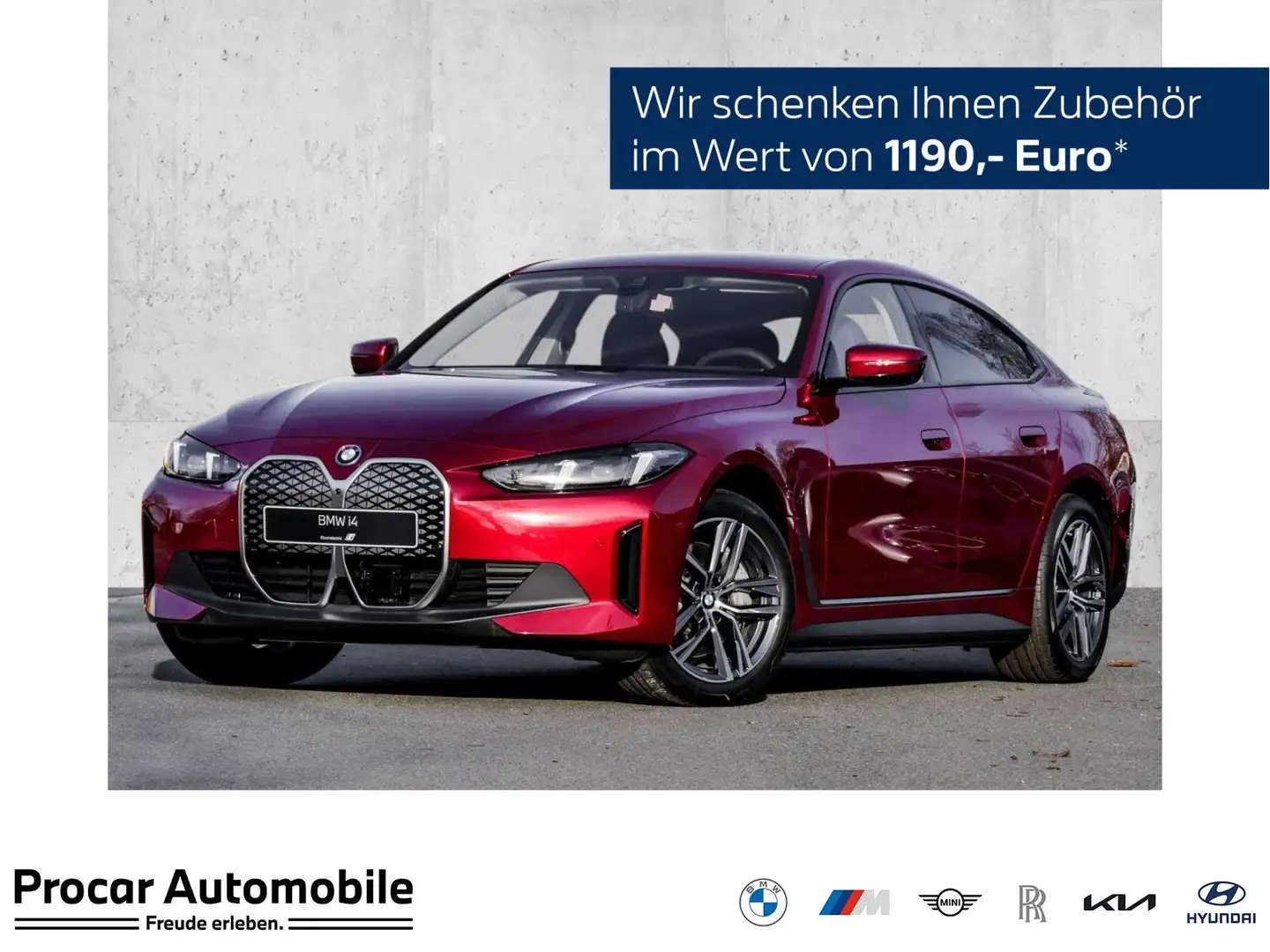 BMW i4 eDrive35 ACC NAVI Adapt. LED Sound Syst. LM18 Czerwony - 1