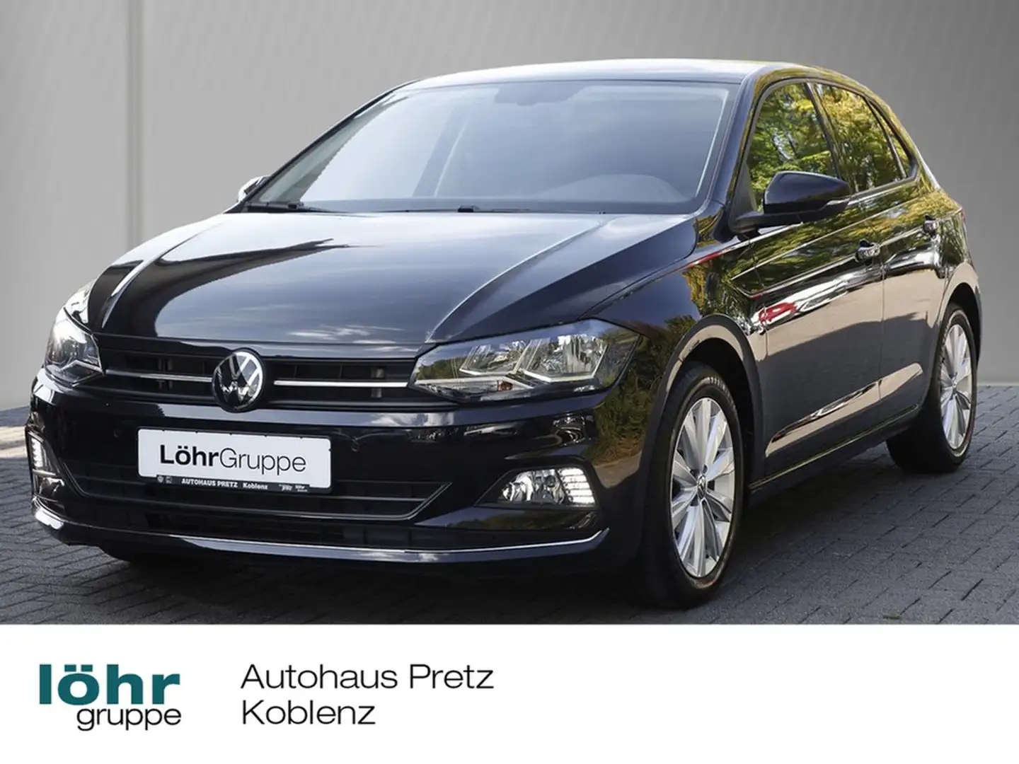 Volkswagen Polo 1.0 TSI Highline App-Con., Tel., 16"Alu., PDC, ... Schwarz - 1