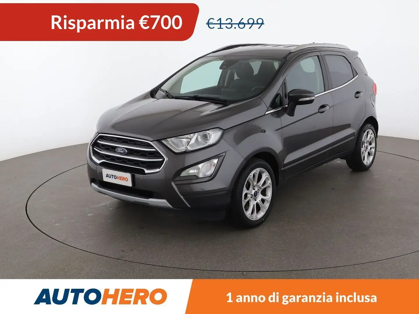 Ford EcoSport 1.5 EcoBlue TDCi Titanium 95 CV Grigio - 1
