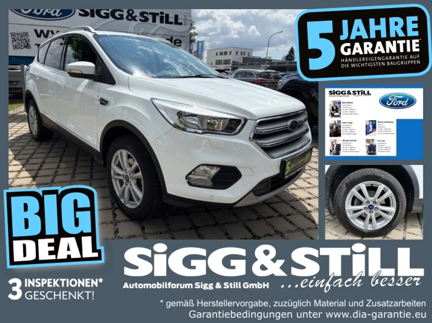 Ford Kuga 1.5 Trend KLIMA*SHZ*PDC*ALU17*PARK-ASSISTENT Weiß - 1