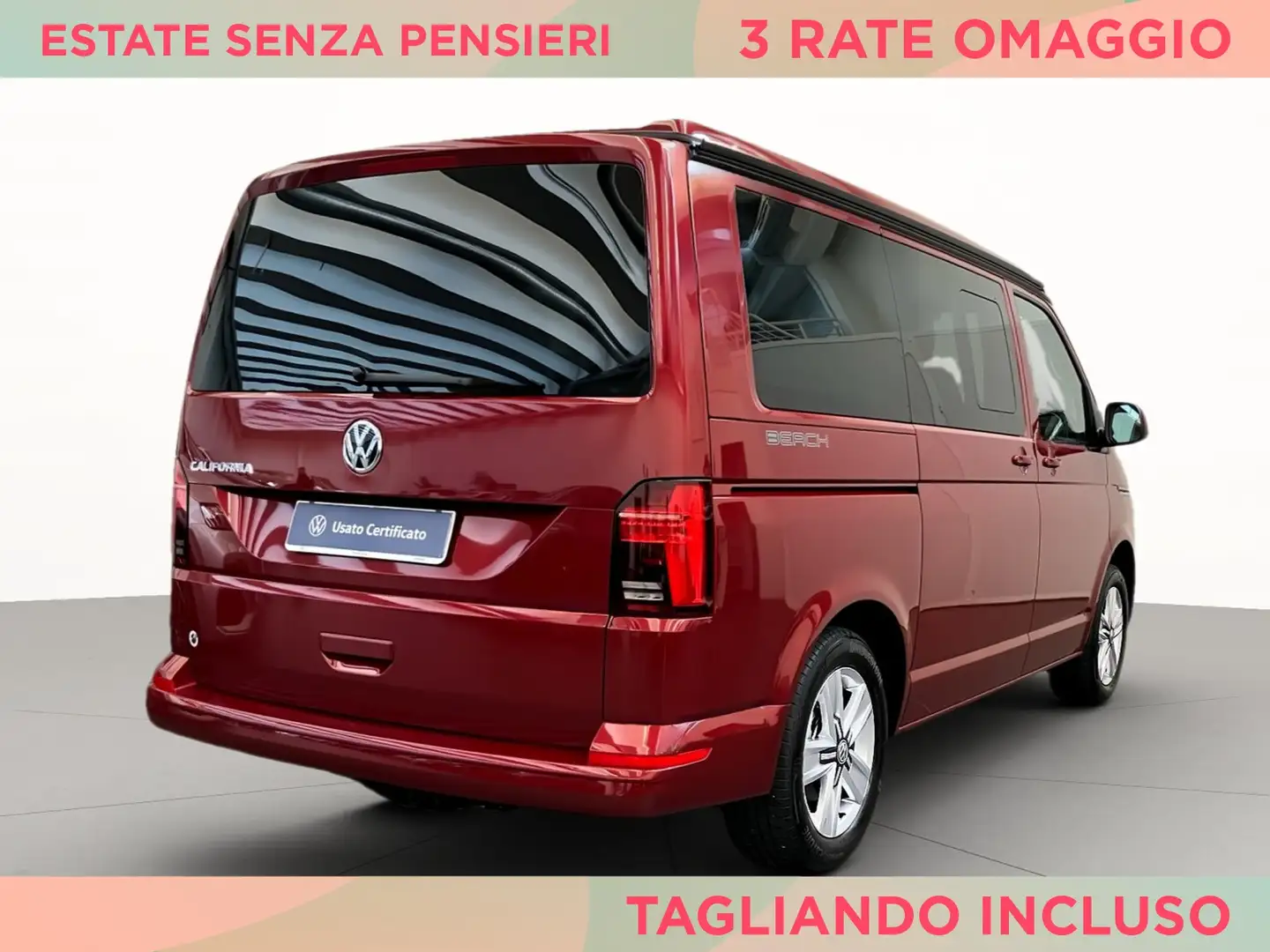 Volkswagen T6.1 California 2.0 Tdi Beach Camper 150cv DSG Rosso - 2