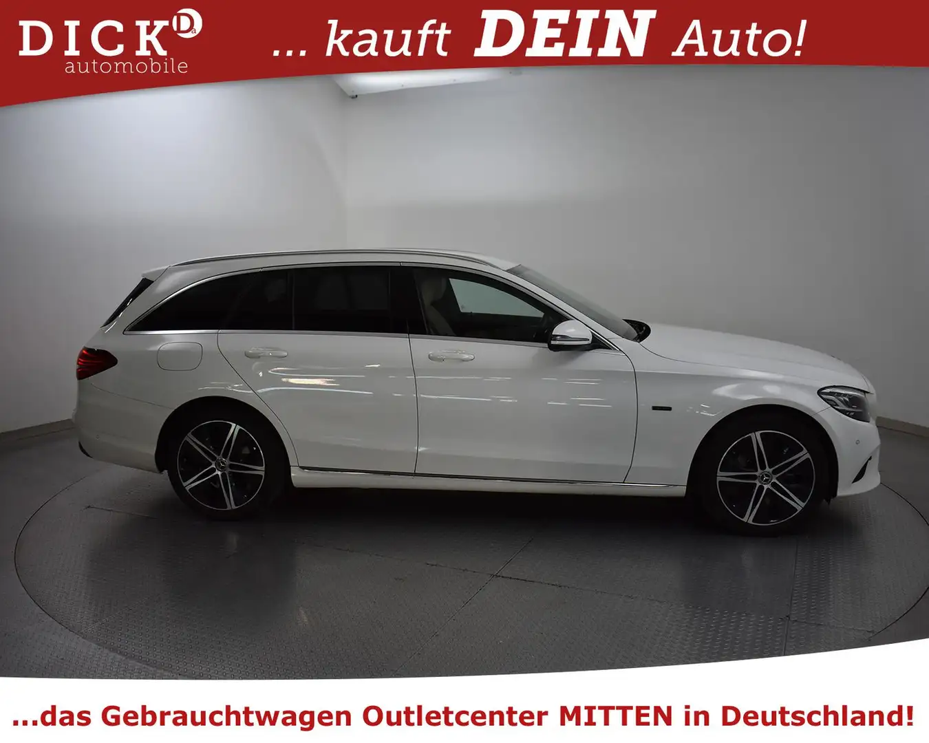 Mercedes-Benz C 300 C300e T 9G Avantg NAVI+LEDER+STNDHZ+LED+TEMP+18" Weiß - 2