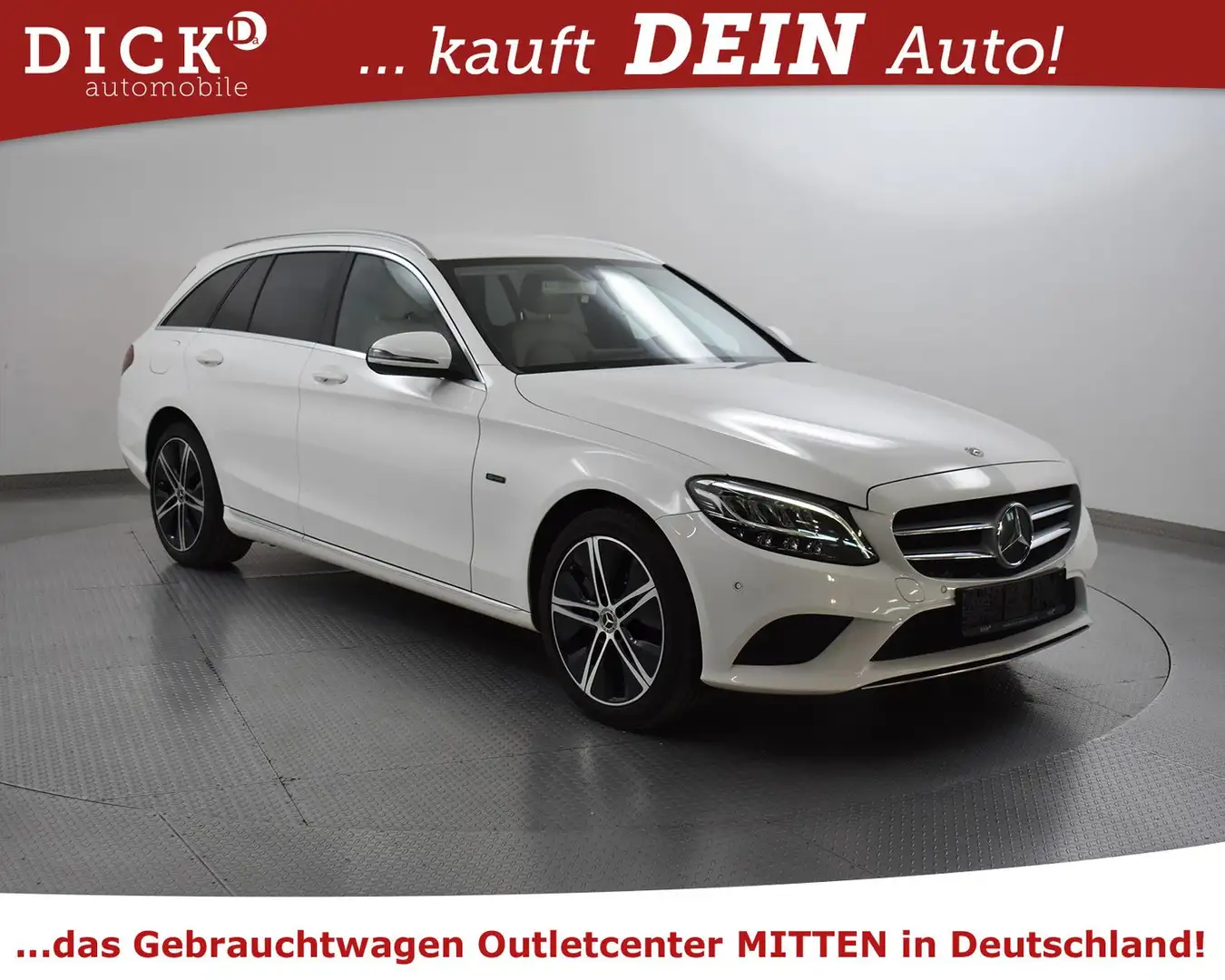 Mercedes-Benz C 300 C300e T 9G Avantg NAVI+LEDER+STNDHZ+LED+TEMP+18" Weiß - 1