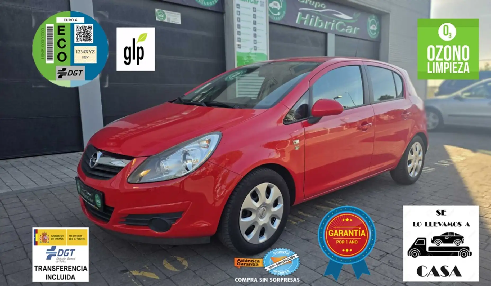 Opel Corsa 1.2 GLP Selective Rojo - 1