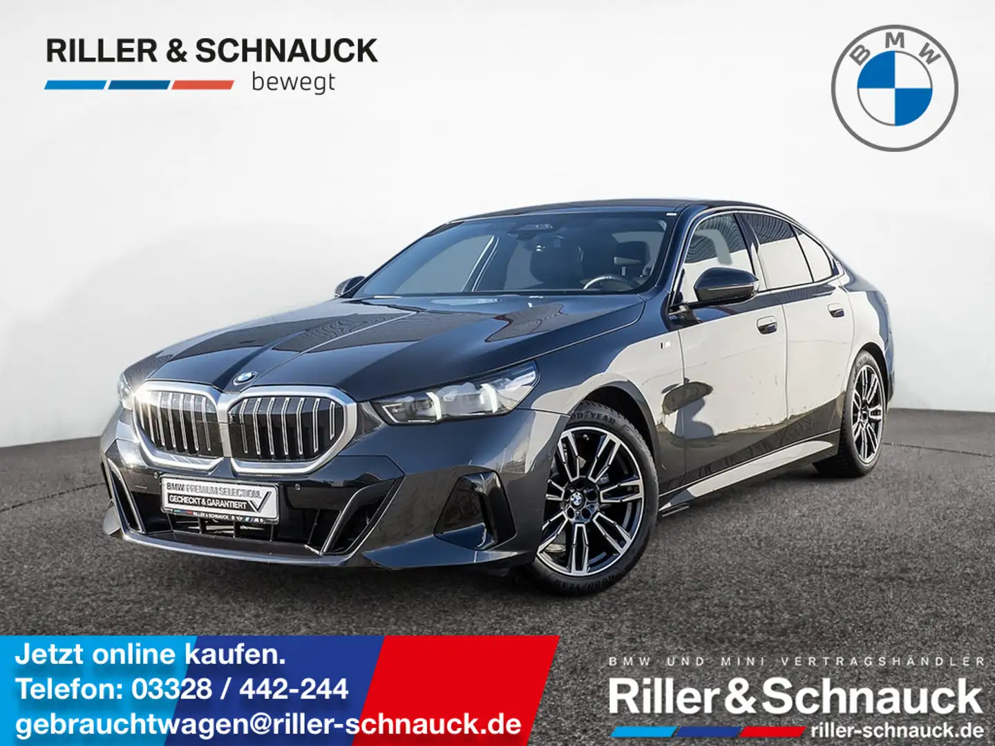 BMW 520 i M-Sport AHK+PANO+HUD+ACC+MEM Grau - 1