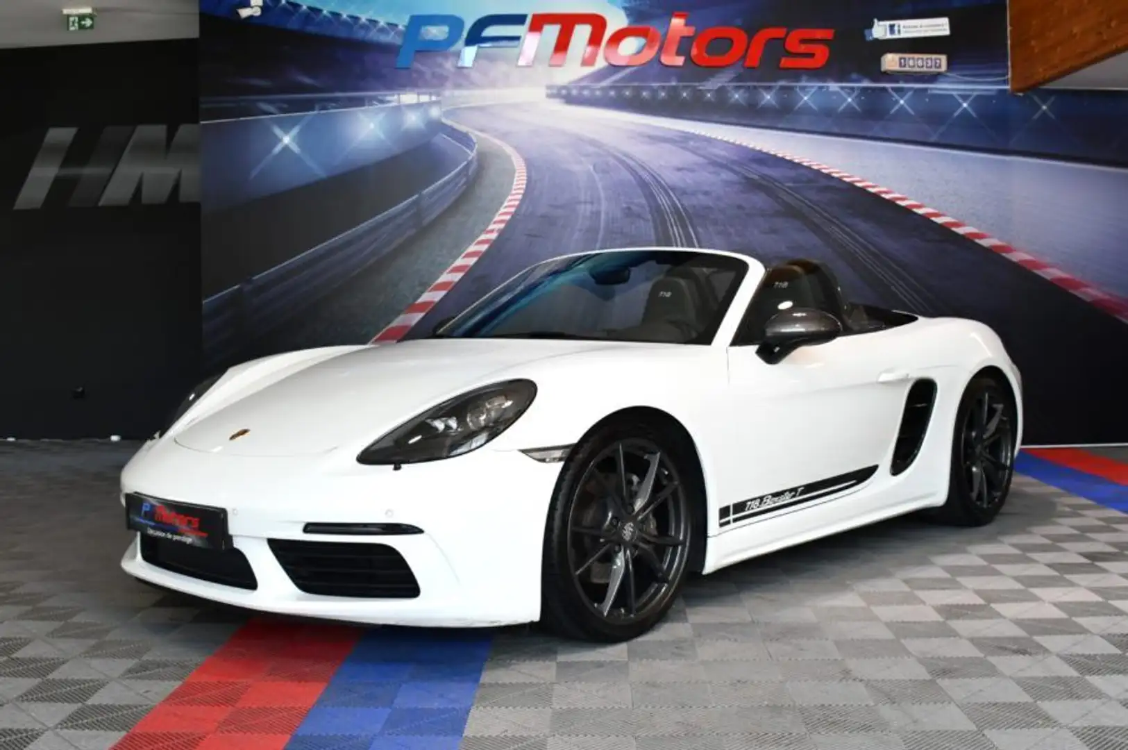 Porsche Boxster 718 T 2.0 Turbo 300 PDK GPS Volant Mode Echappemen Blanc - 1