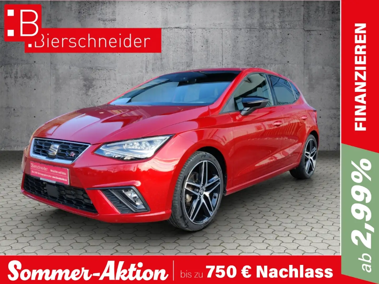 SEAT Ibiza 1.0 TSI DSG FR NAVI LED GRA SHZ DAB PDC 18 Rot - 1