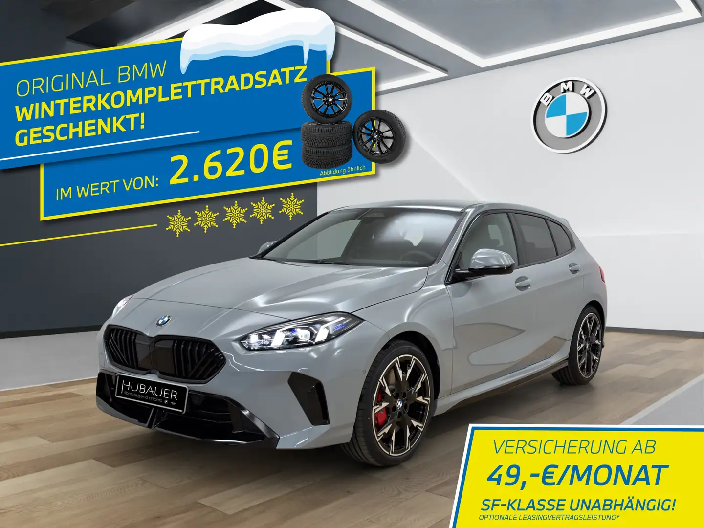 BMW 120 [M Sport Pro, Navi, RFK, SHZ, 19" LMR] Grau - 1