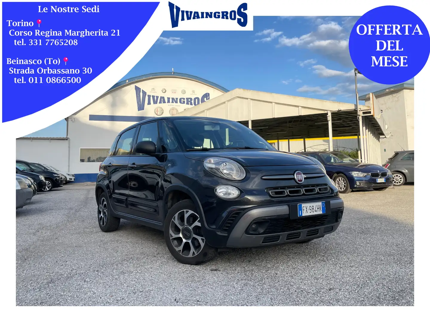 Fiat 500L 1.3 Mjt City Cross 95CV My19 Grijs - 1