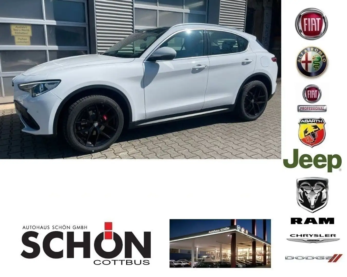Alfa Romeo Stelvio Super 2.2 Diesel (210 PS) AT8 Q4 Weiß - 1