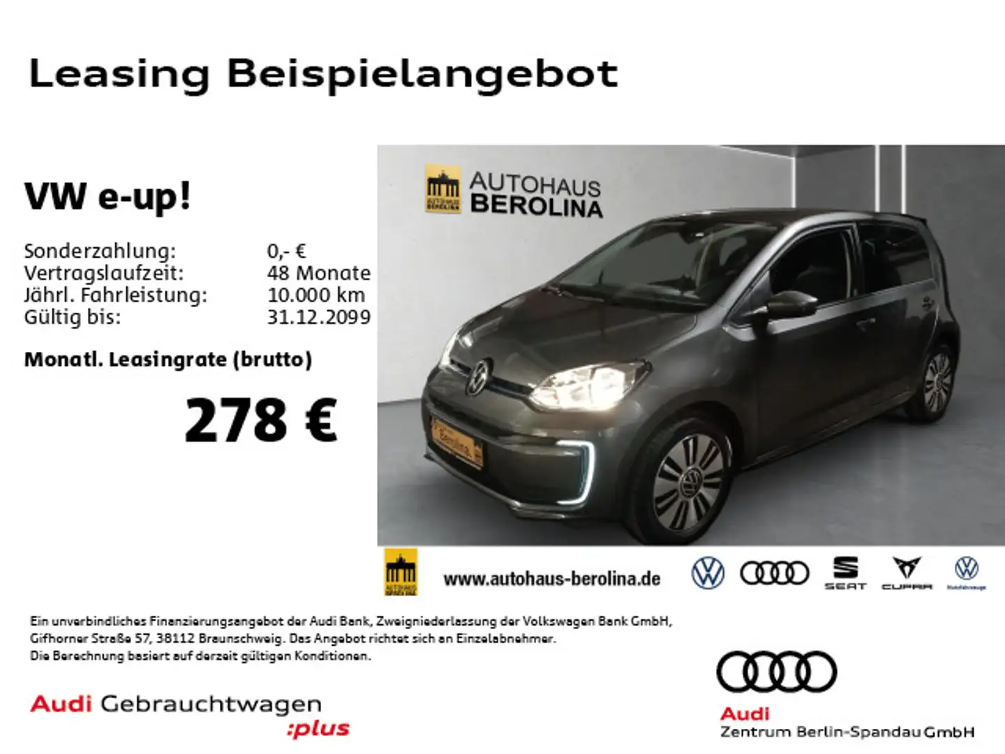 Volkswagen e-up! e-Up! Edition *R-CAM*PDC*GRA*SHZ* Gris - 1